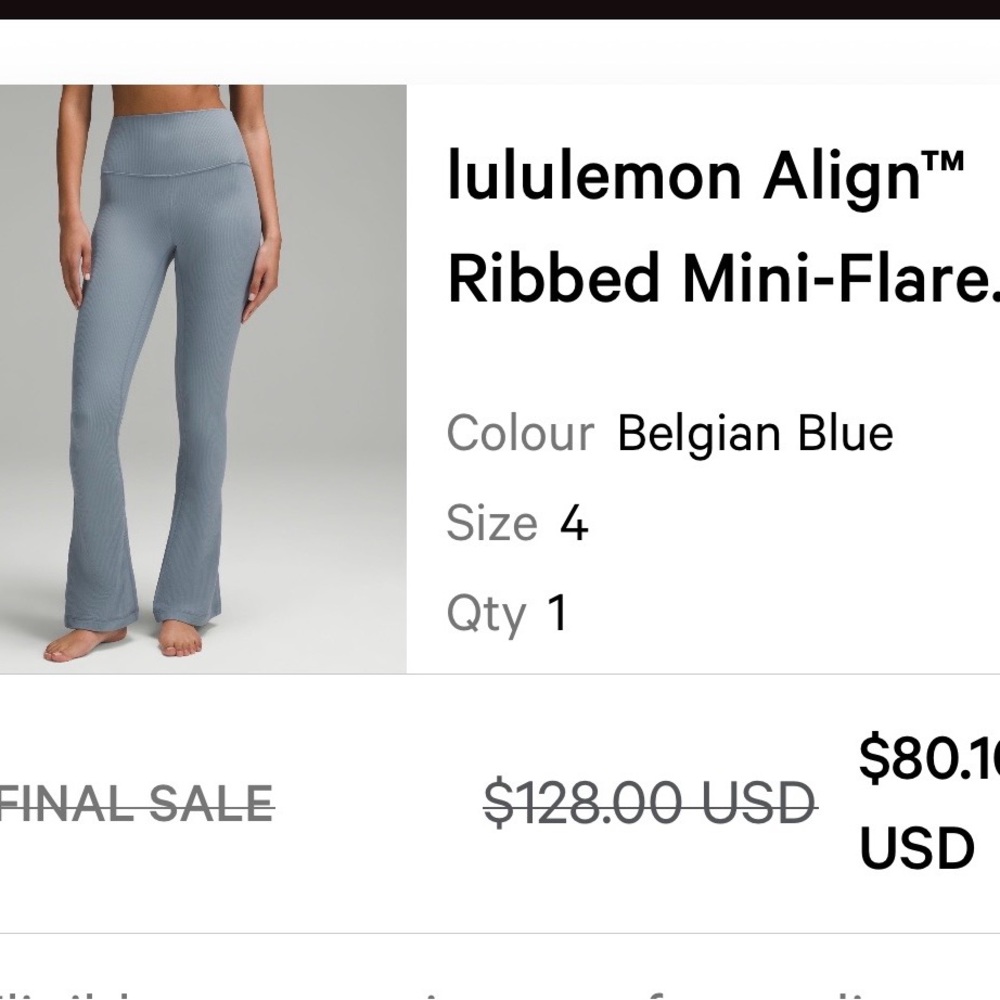 Lululemon Athletica Ribbed Pants in Light Blue